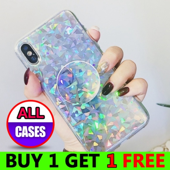 Accessories - *NEW iPhone Max/XR Laser Diamond Case W/Holder